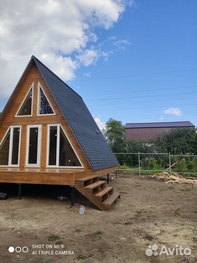 Дом Афрейм 6 х 6 м. с верандой