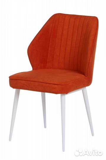 Стул michael белый/велюр orange LUX b17