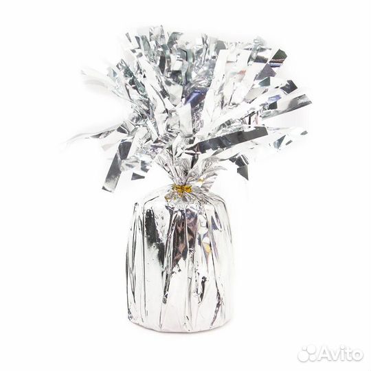 Грузик д/шара Конус серебро металлик 140гр