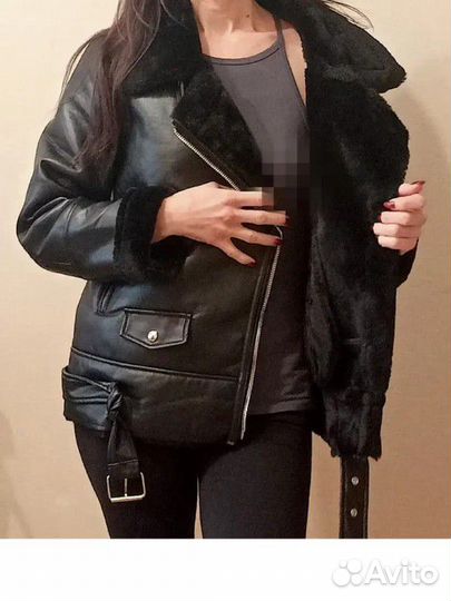 Дубленка авиатор женская новая