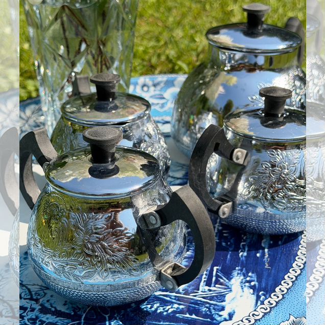 Чайно-кофейный сервиз СССР металл