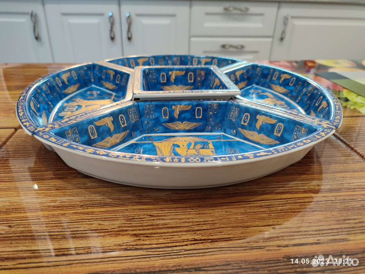 Менажница фаянсовая диаметр 37 см