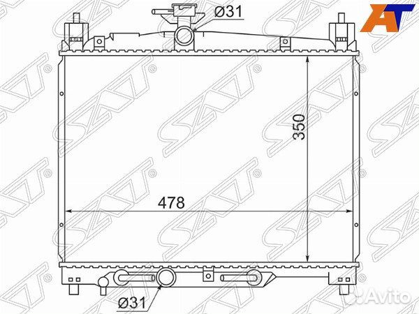Радиатор toyota vitz
