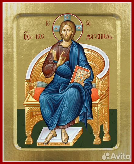 Икона Спаса Вседержителя (на дереве): 125 х 160