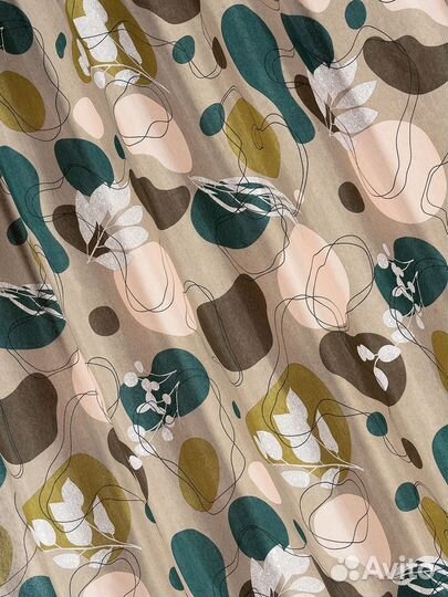 Ткань лонета 70 хлопок Момо грин ширина 280 см