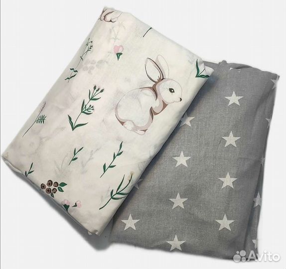 Простынь детская на резинке, набор пинетки