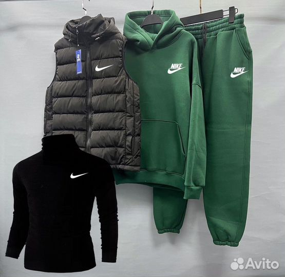 Спортивный костюм Nike теплый с жилеткой