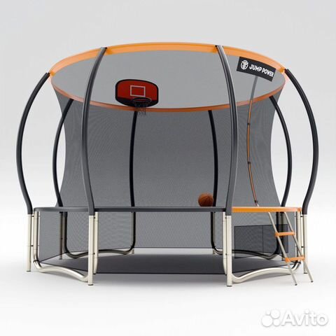 Батут Jump Power 12 ft Pro Inside Basket Orange