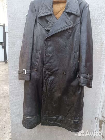 Кожаное пальто 50 годов СССР