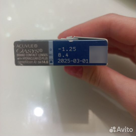 Линзы контактные acuvue oasys двухнедельные -1.25