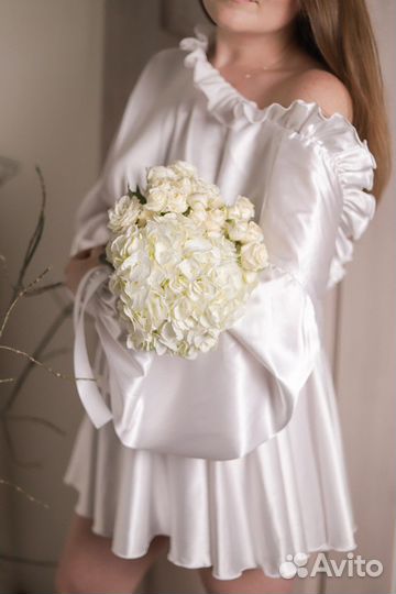 Свадебный букет невесты кустовая роза