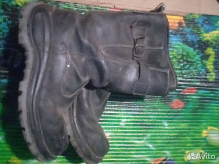 Кирзовые сапоги утеплённые