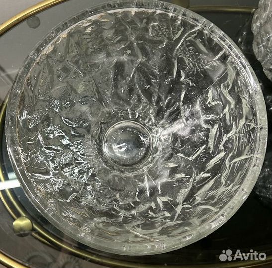 Ледяное стекло винтаж фруктовница Швеция