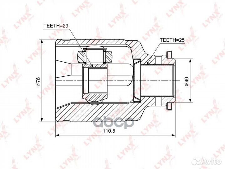 CI-7105 ШРУС внутренний к-кт Subaru Impreza/Le