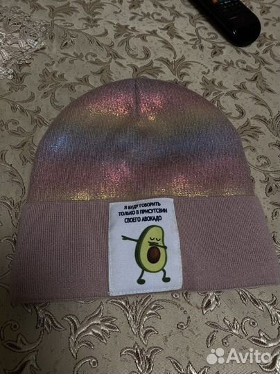 Шапка для девочки авокадо
