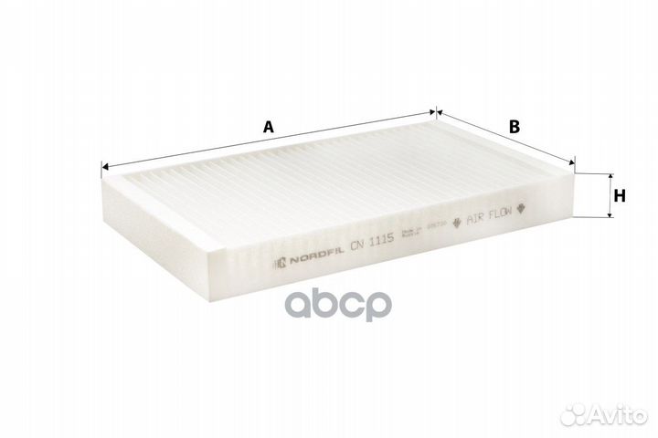 Фильтр салонный cn1115 nordfil