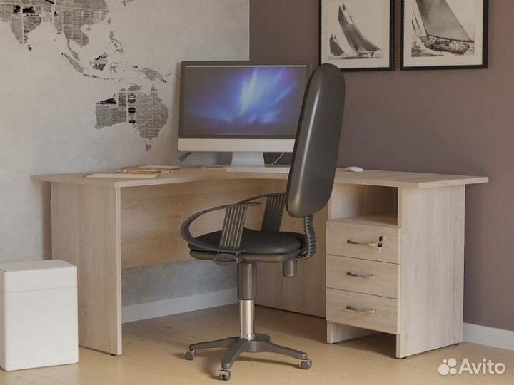 Угловой стол с тумбой Альфа 64 563