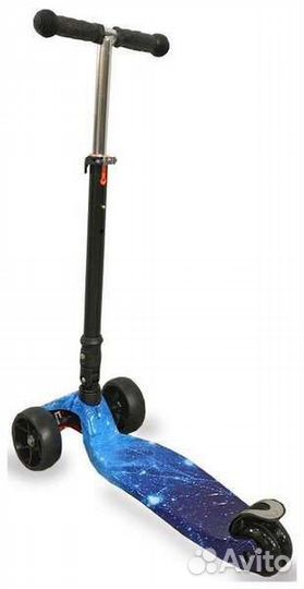 Самокат детский 3-колесный Mizar Mizkid, син/черн