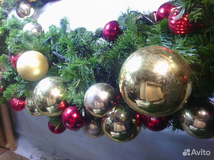 Наряженная Ёлка Гирлянды Игрушки Декор и прочее