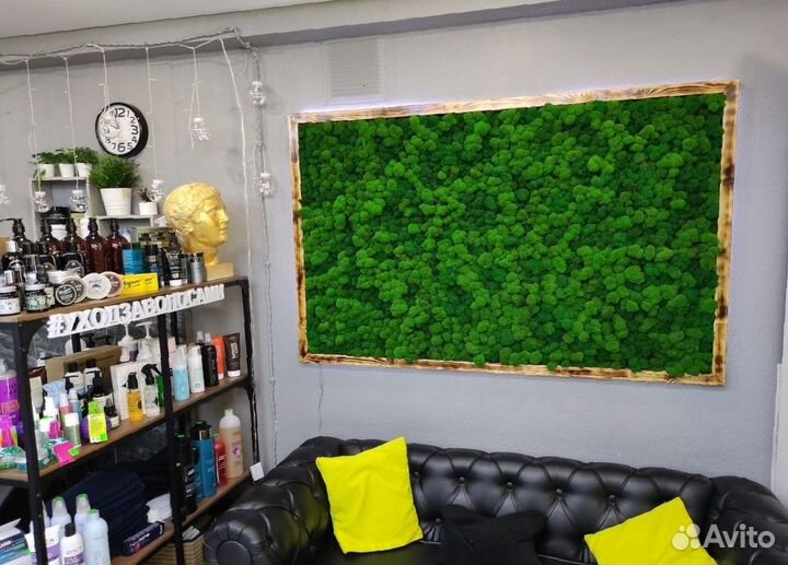 Стена из стабилизированного мха