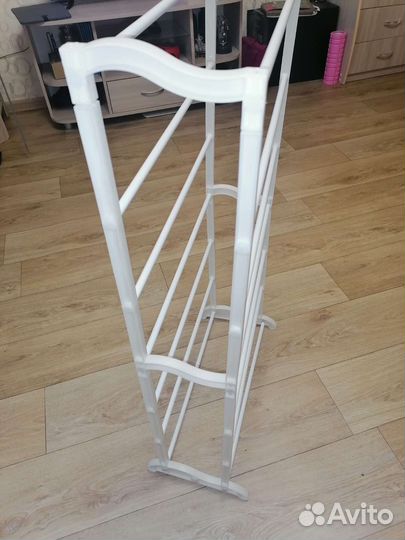 Полка этажерка для обуви, пластик, металл