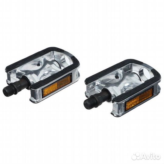 Педали 9/16, c подшипником, цвет серебристый/чёрны