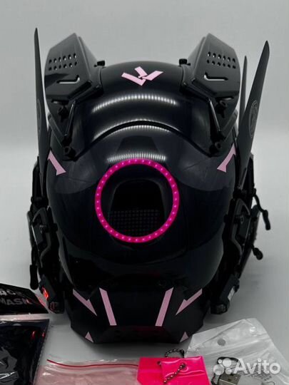 Маска зайца супергероя косплей самурая светящаяся