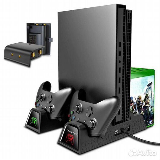 Подставка+зарядная станция+аккумуляторы Xbox ONE X