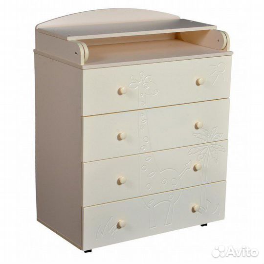 Детская кроватка с комодом и матрасом