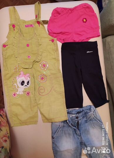 Пакет летних вещей на девочку на рост 92-104