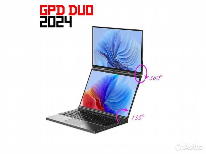 GPD DUO 2024 Ryzen AI 9 370HX 890M 64/32GB
