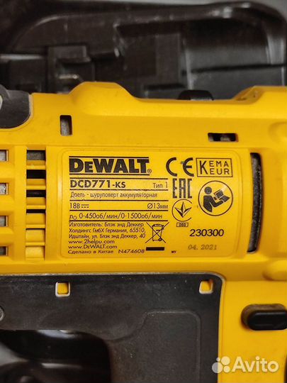 Шуруповерт dewalt dcd 771 ks