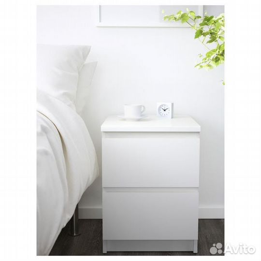 Новая прикроватная тумба икеа мальм, белая
