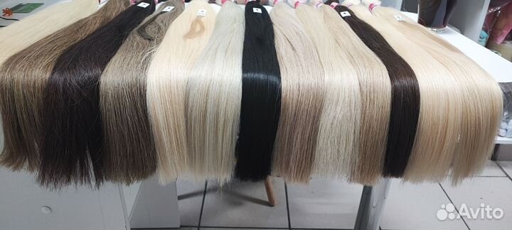 Волосы для наращивания натуральные 60 см люкс