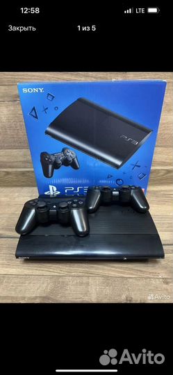 Sony playstation 3 super slim 500gb+45игр+2джоя