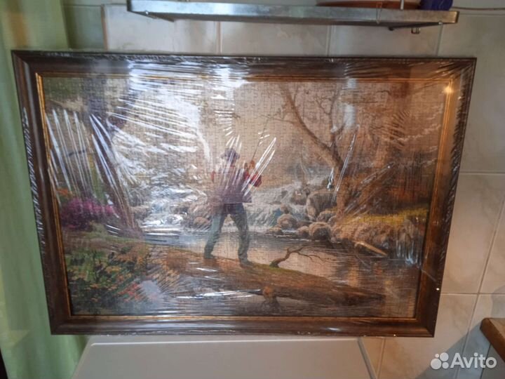 Картина, собранная из 1000 пазлов вручную в багет