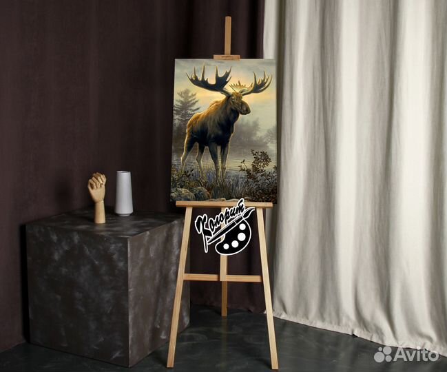 Лось рисунок