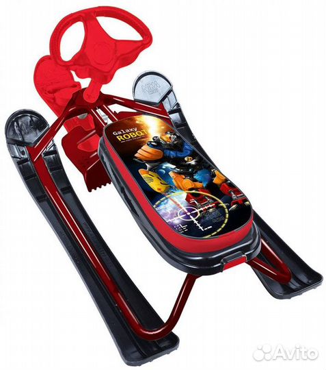 Снегокат Nika-Kross Роботк/бордовый 270мм