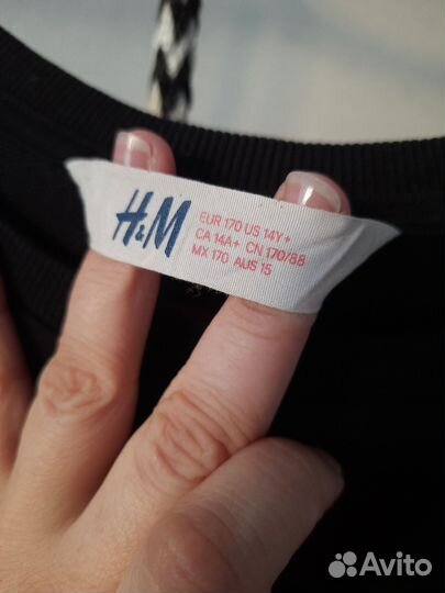 Свитшот H&M для девочки на 14 лет футер двунитка