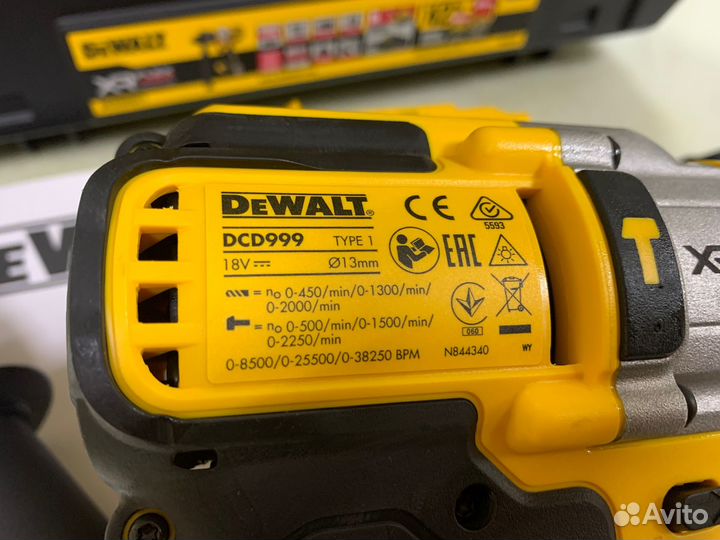 Мощный шуруповерт dewalt DCD999T1 (18В) комплект