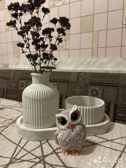 Гипсовые фигурки,вазы,шкатулки,подсвечник