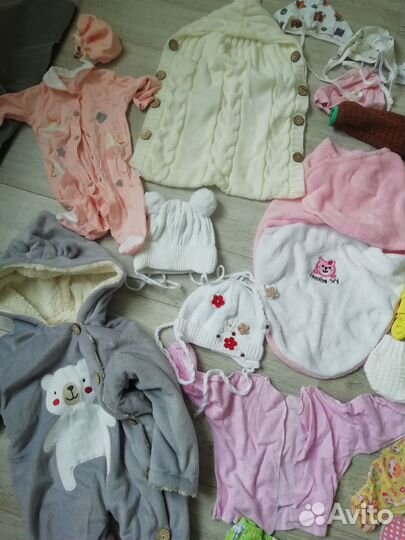 Детские вещи на девочку пакетом от 0 до года