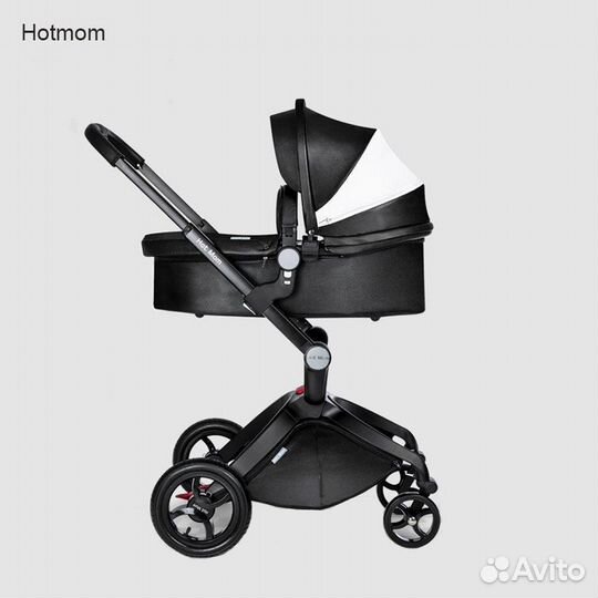 Коляска 2 в 1 эко кожа hot mom