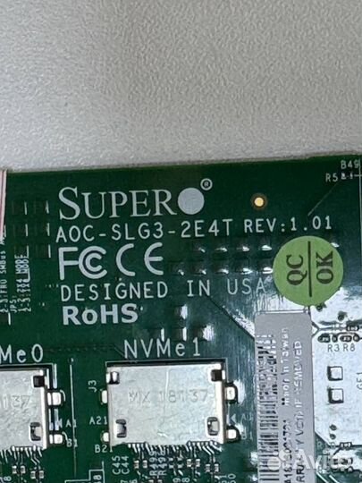 Контроллер NVMe Supermicro AOC-SLG3-2E4T