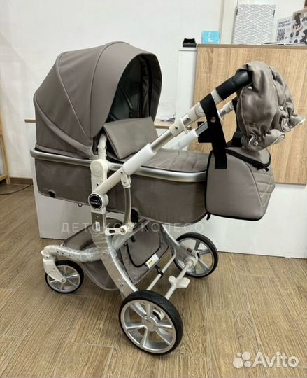 Новая Коляска Farfello Aimile 3 в 1 в эко-коже
