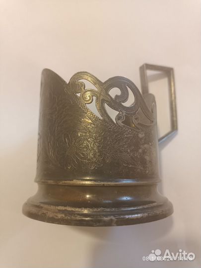 Подстаканник серебряный мюф 875 проба