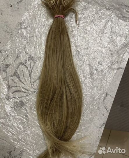 Волосы для наращивания 40 см блонд