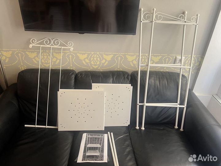 Стелаж белый IKEA в ванну