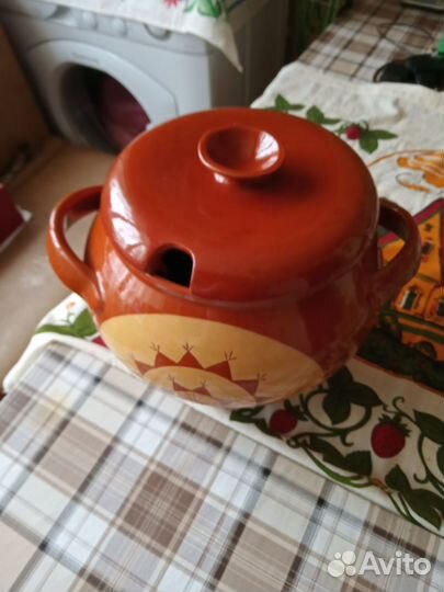 Обеденный набор глиняный новый