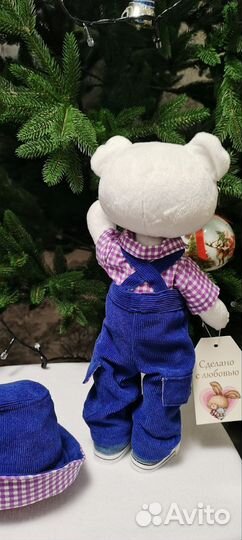 Белый мишка, ручная работа, игрушка